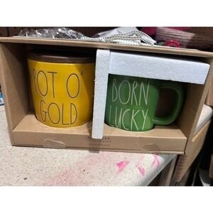 Rae Dunn pot o gold/ born lucky set